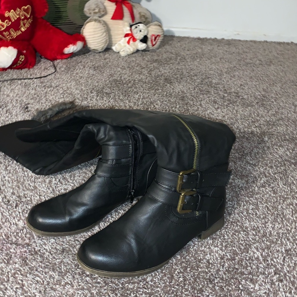 black over the knee rider boots size 8